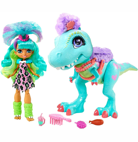 Cave Club Rockelle and Tyrasaurus