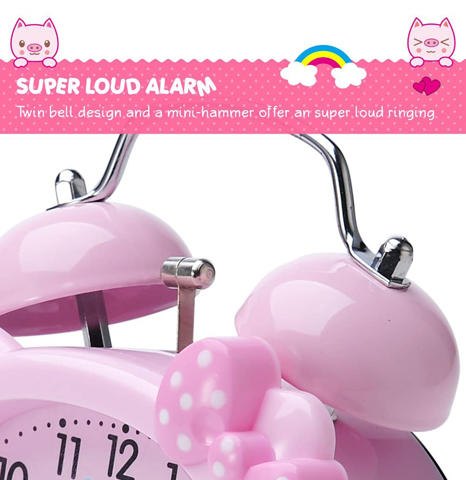 Plumeet Twin Bell Alarm Clock for Kids