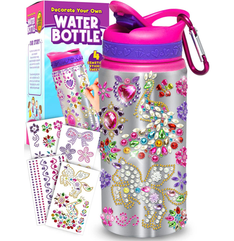 PURPLE LADYBUG Water Bottle Decoration Craft Kits for Girls