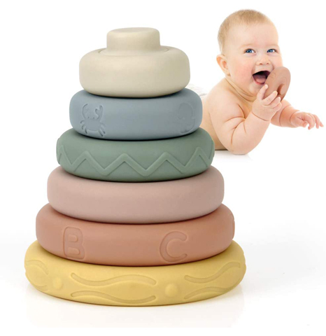 Mini Tudou 6 Pcs Baby Stacking & Nesting Circle Toy