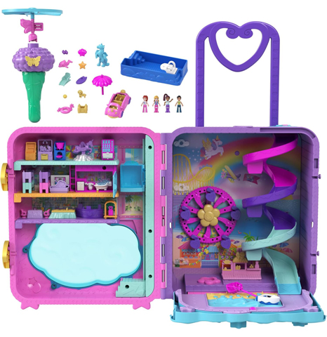 Polly Pocket Pollyville Resort Roll Away Playset & Review
